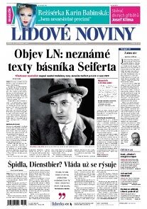 Obálka e-magazínu Lidové noviny 29.11.2013