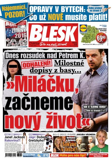 Obálka e-magazínu Blesk 7.1.2016