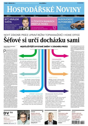 Obálka e-magazínu Hospodářské noviny 042 - 1.3.2016