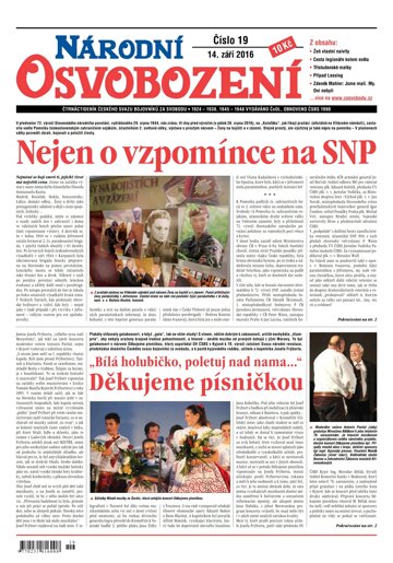 Obálka e-magazínu Národní Osvobození 19/2016