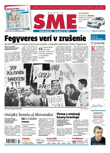 Obálka e-magazínu SME 8.3.2017