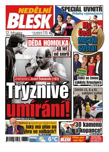 Obálka e-magazínu Nedělní Blesk 12.3.2017