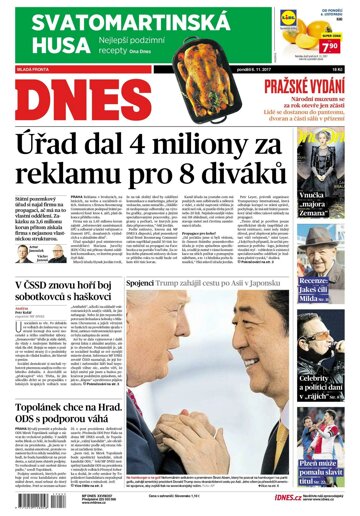 Obálka e-magazínu MF Dnes 6.11.2017