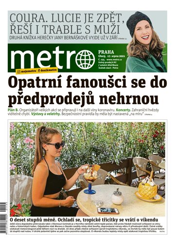 Obálka e-magazínu deník METRO 17.8.2021