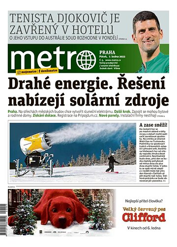 Obálka e-magazínu deník METRO 7.1.2022