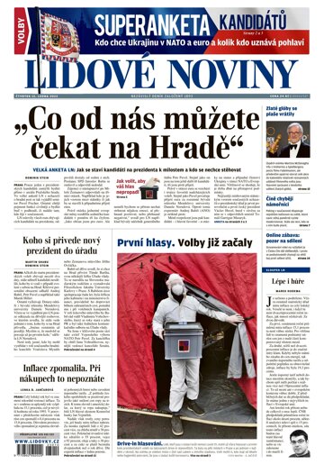 Obálka e-magazínu Lidové noviny 12.1.2023