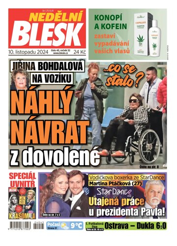 Obálka e-magazínu Nedělní Blesk 10.11.2024