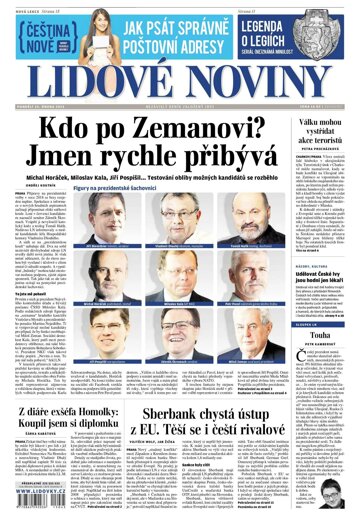 Obálka e-magazínu Lidové noviny 23.2.2015