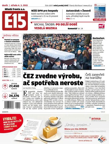 Obálka e-magazínu E15 4.3.2015