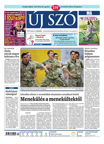 Obálka e-magazínu Új Szó 14.5.2015