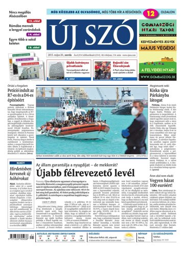 Obálka e-magazínu Új Szó 20.5.2015