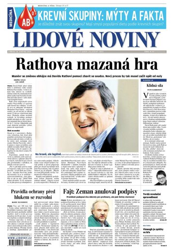 Obálka e-magazínu Lidové noviny 20.5.2015