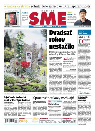 Obálka e-magazínu SME 29.4.2016