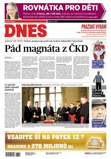 Obálka e-magazínu MF Dnes 13.5.2016