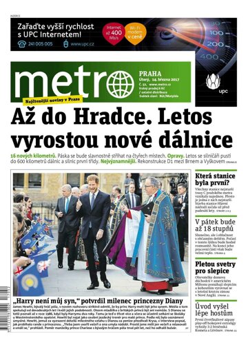 Obálka e-magazínu deník METRO 14.3.2017