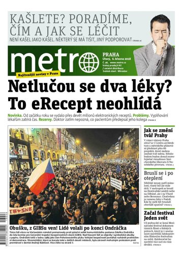 Obálka e-magazínu deník METRO 6.3.2018