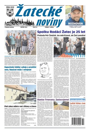 Obálka e-magazínu Žatecké noviny 32/24