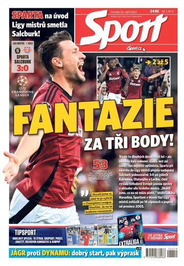 Obálka e-magazínu Sport 19.9.2024