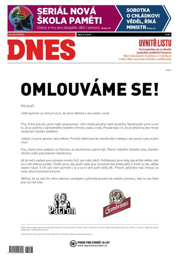 Obálka e-magazínu MF Dnes 2.6.2015