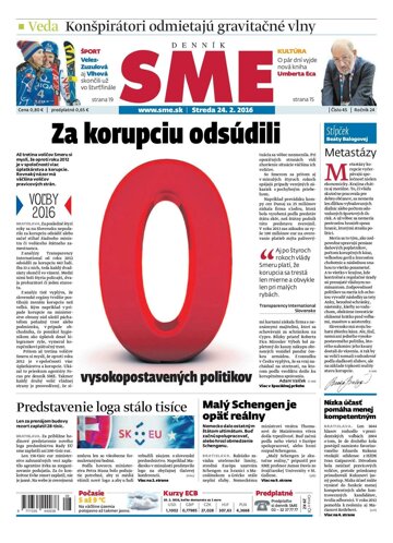 Obálka e-magazínu SME 24.2.2016