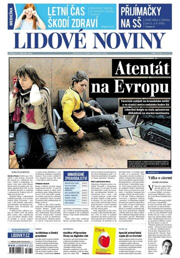 Obálka e-magazínu Lidové noviny 23.3.2016