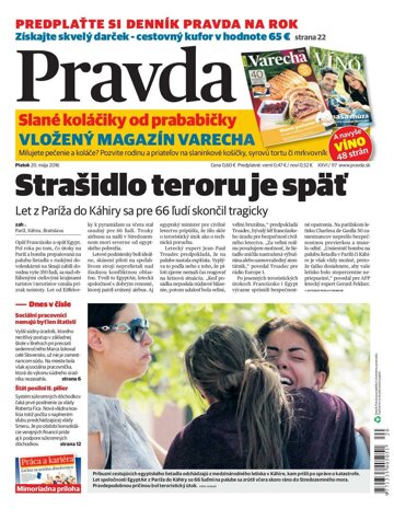 Obálka e-magazínu Pravda 20. 5. 2016