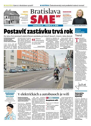 Obálka e-magazínu SME MY Bratislava 9/3/2018