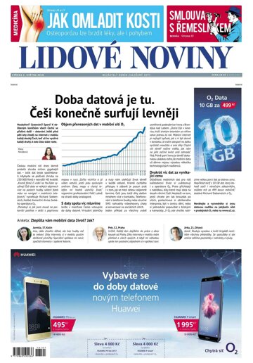 Obálka e-magazínu Lidové noviny 2.5.2018