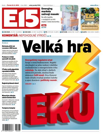 Obálka e-magazínu E15 23.8.2018