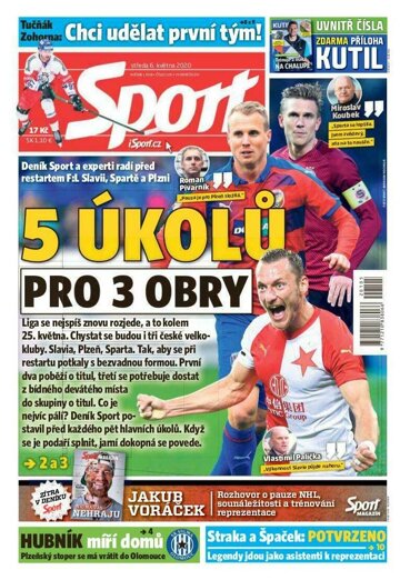 Obálka e-magazínu Sport 6.5.2020