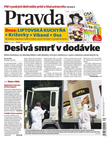 Obálka e-magazínu Pravda 28.8.2015