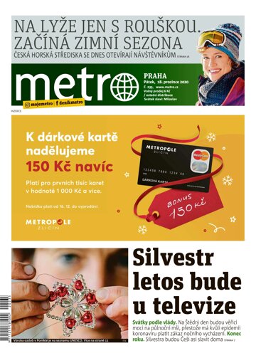 Obálka e-magazínu deník METRO 18.12.2020