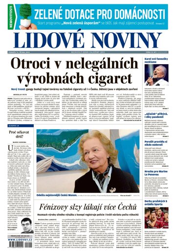 Obálka e-magazínu Lidové noviny 4.10.2021