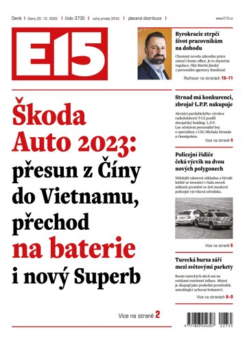 Obálka e-magazínu E15 20.12.2022