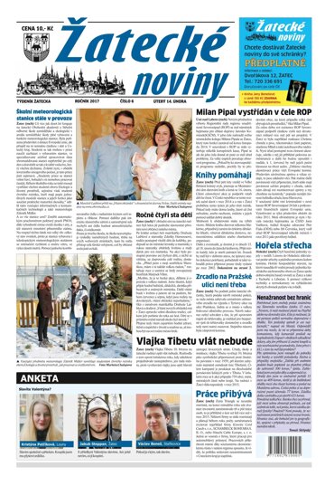 Obálka e-magazínu Žatecké noviny 6/2017