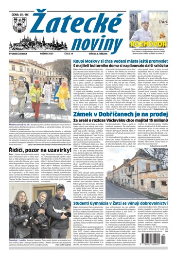 Obálka e-magazínu Žatecké noviny 10/23