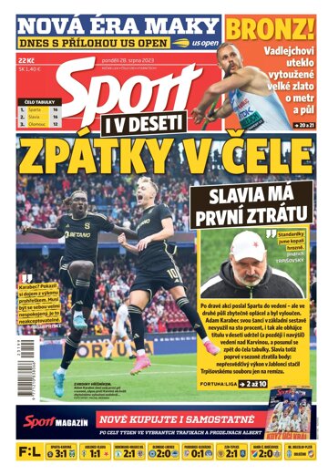 Obálka e-magazínu Sport 28.8.2023