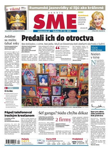 Obálka e-magazínu SME 27.12.2014