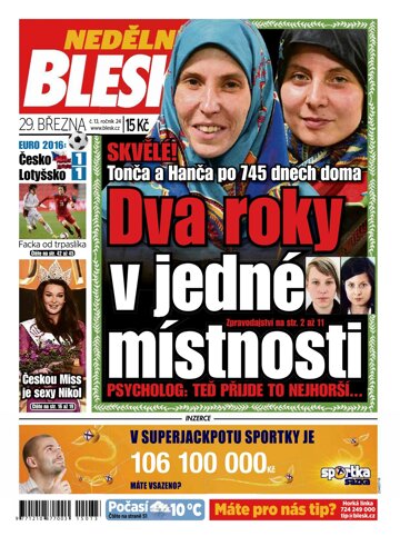 Obálka e-magazínu Nedělní Blesk 29.3.2015