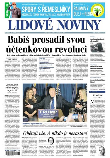 Obálka e-magazínu Lidové noviny 11.2.2016