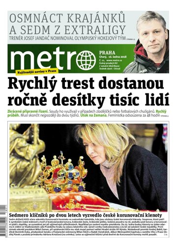 Obálka e-magazínu deník METRO 16.1.2018