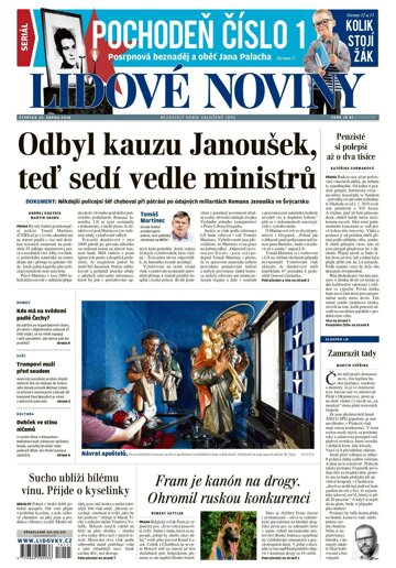 Obálka e-magazínu Lidové noviny 23.8.2018