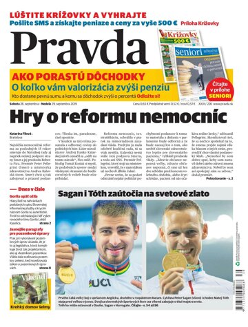 Obálka e-magazínu Pravda 28. 9. 2019