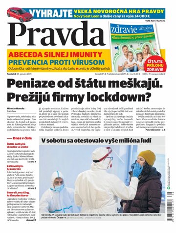 Obálka e-magazínu Pravda 25. 1. 2021