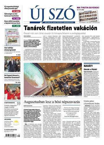 Obálka e-magazínu Új Szó 15.7.2015