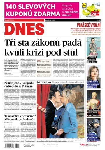 Obálka e-magazínu MF Dnes 15.5.2017