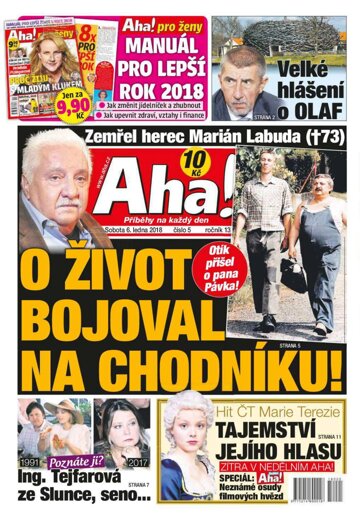 Obálka e-magazínu AHA! 6.1.2018