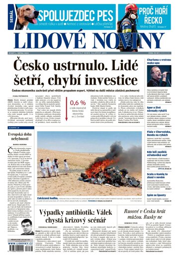 Obálka e-magazínu Lidové noviny 1.8.2023