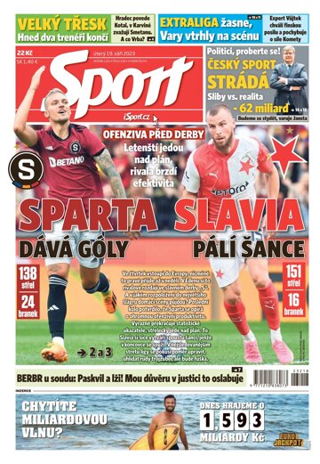 Obálka e-magazínu Sport 19.9.2023