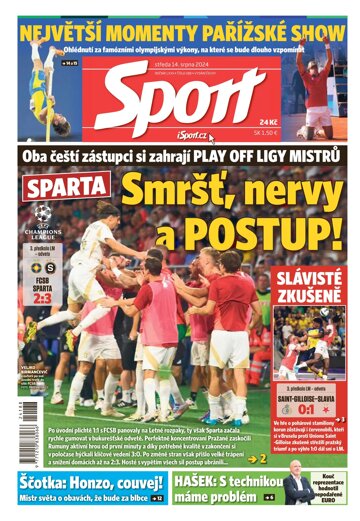 Obálka e-magazínu Sport 14.8.2024